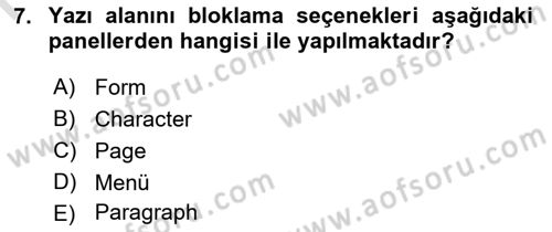 Sayısal Fotoğraf İşleme Teknikleri Dersi 2023 - 2024 Yılı (Final) Dönem Sonu Sınav Soruları 7. Soru