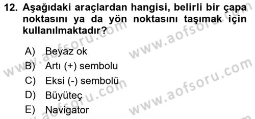 Sayısal Fotoğraf İşleme Teknikleri Dersi 2023 - 2024 Yılı Yaz Okulu Sınav Soruları 12. Soru