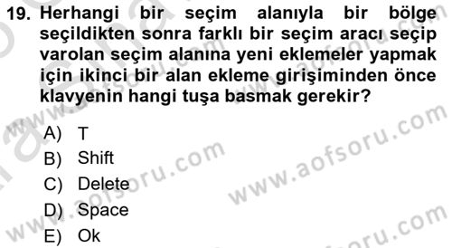 Sayısal Fotoğraf İşleme Teknikleri Dersi 2024 - 2025 Yılı (Vize) Ara Sınav Soruları 19. Soru