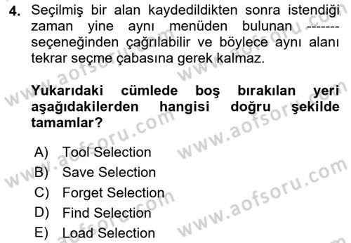 Sayısal Fotoğraf İşleme Teknikleri Dersi 2024 - 2025 Yılı (Final) Dönem Sonu Sınav Soruları 4. Soru