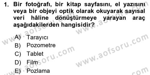 Sayısal Fotoğraf İşleme Teknikleri Dersi 2024 - 2025 Yılı Yaz Okulu Sınav Soruları 1. Soru