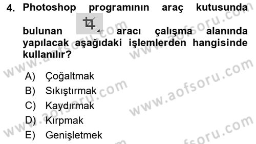 Sayısal Fotoğraf İşleme Teknikleri Dersi 2024 - 2025 Yılı Yaz Okulu Sınav Soruları 4. Soru