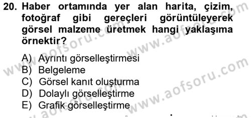 Videonun Kullanım Alanları Dersi 2012 - 2013 Yılı (Final) Dönem Sonu Sınav Soruları 20. Soru