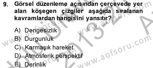Videonun Kullanım Alanları Dersi 2013 - 2014 Yılı (Vize) Ara Sınav Soruları 9. Soru