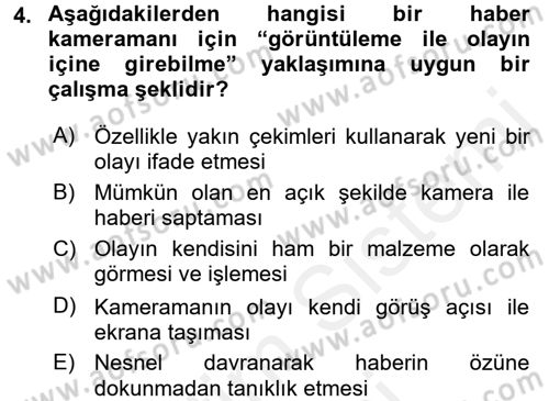 Videonun Kullanım Alanları Dersi 2015 - 2016 Yılı (Vize) Ara Sınav Soruları 4. Soru