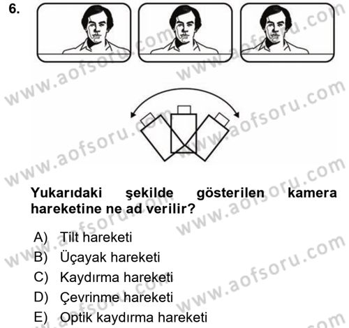 Videonun Kullanım Alanları Dersi 2015 - 2016 Yılı (Vize) Ara Sınav Soruları 6. Soru