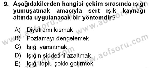 Videonun Kullanım Alanları Dersi 2016 - 2017 Yılı 3 Ders Sınav Soruları 9. Soru