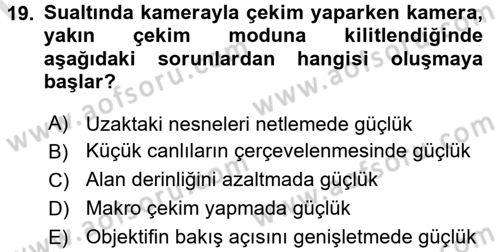 Videonun Kullanım Alanları Dersi 2016 - 2017 Yılı (Final) Dönem Sonu Sınav Soruları 19. Soru