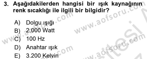 Videonun Kullanım Alanları Dersi 2016 - 2017 Yılı (Final) Dönem Sonu Sınav Soruları 3. Soru