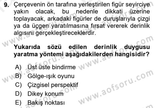 Videonun Kullanım Alanları Dersi 2017 - 2018 Yılı (Vize) Ara Sınav Soruları 9. Soru