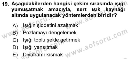 Videonun Kullanım Alanları Dersi 2018 - 2019 Yılı (Vize) Ara Sınav Soruları 19. Soru