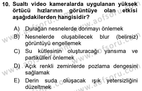 Videonun Kullanım Alanları Dersi 2021 - 2022 Yılı (Final) Dönem Sonu Sınav Soruları 10. Soru