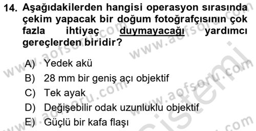 Videonun Kullanım Alanları Dersi 2021 - 2022 Yılı (Final) Dönem Sonu Sınav Soruları 14. Soru