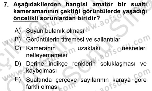 Videonun Kullanım Alanları Dersi 2021 - 2022 Yılı (Final) Dönem Sonu Sınav Soruları 7. Soru