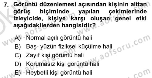 Videonun Kullanım Alanları Dersi 2023 - 2024 Yılı Yaz Okulu Sınav Soruları 7. Soru