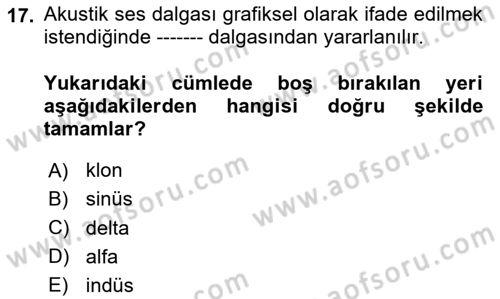 Videonun Kullanım Alanları Dersi 2024 - 2025 Yılı (Final) Dönem Sonu Sınav Soruları 17. Soru