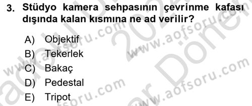 Videonun Kullanım Alanları Dersi 2024 - 2025 Yılı (Final) Dönem Sonu Sınav Soruları 3. Soru