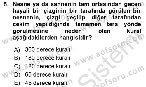 Videonun Kullanım Alanları Dersi 2024 - 2025 Yılı (Final) Dönem Sonu Sınav Soruları 5. Soru