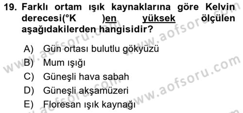 Videonun Kullanım Alanları Dersi 2025 - 2026 Yılı (Vize) Ara Sınav Soruları 19. Soru