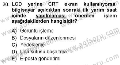 Sayısal Fotoğraf Baskı Teknikleri Dersi 2012 - 2013 Yılı (Final) Dönem Sonu Sınav Soruları 20. Soru