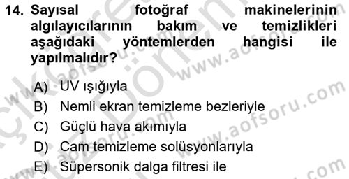 Sayısal Fotoğraf Baskı Teknikleri Dersi 2022 - 2023 Yılı (Vize) Ara Sınav Soruları 14. Soru