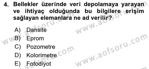 Sayısal Fotoğraf Baskı Teknikleri Dersi 2022 - 2023 Yılı (Vize) Ara Sınav Soruları 4. Soru