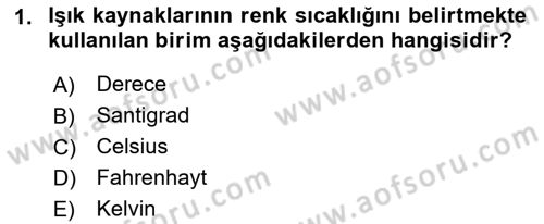 Sayısal Fotoğraf Baskı Teknikleri Dersi 2022 - 2023 Yılı (Final) Dönem Sonu Sınav Soruları 1. Soru