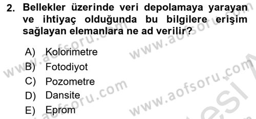 Sayısal Fotoğraf Baskı Teknikleri Dersi 2023 - 2024 Yılı (Final) Dönem Sonu Sınav Soruları 2. Soru