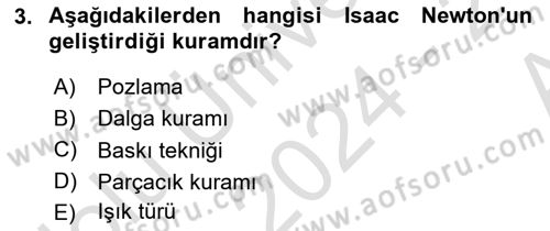 Sayısal Fotoğraf Baskı Teknikleri Dersi 2024 - 2025 Yılı (Vize) Ara Sınav Soruları 3. Soru