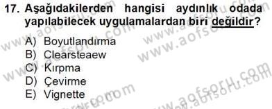 Optik Bakış Dersi 2012 - 2013 Yılı (Final) Dönem Sonu Sınav Soruları 17. Soru