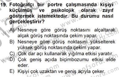 Optik Bakış Dersi 2012 - 2013 Yılı (Final) Dönem Sonu Sınav Soruları 19. Soru