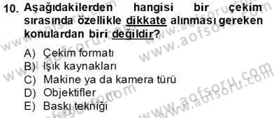 Optik Bakış Dersi 2013 - 2014 Yılı Tek Ders Sınav Soruları 10. Soru