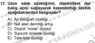 Optik Bakış Dersi 2013 - 2014 Yılı Tek Ders Sınav Soruları 17. Soru