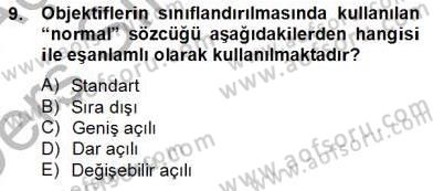 Optik Bakış Dersi 2013 - 2014 Yılı Tek Ders Sınav Soruları 9. Soru