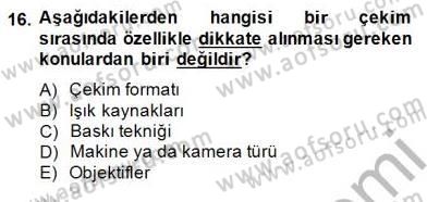 Optik Bakış Dersi 2014 - 2015 Yılı (Vize) Ara Sınav Soruları 16. Soru