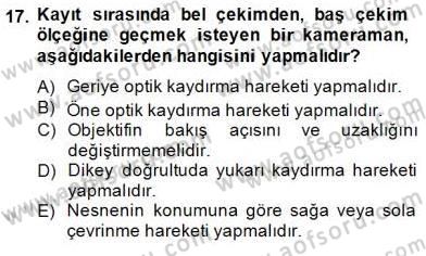Optik Bakış Dersi 2014 - 2015 Yılı (Final) Dönem Sonu Sınav Soruları 17. Soru