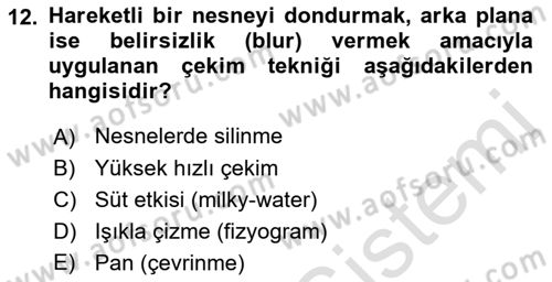 Optik Bakış Dersi 2015 - 2016 Yılı (Final) Dönem Sonu Sınav Soruları 12. Soru