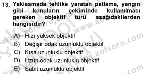 Optik Bakış Dersi 2015 - 2016 Yılı (Final) Dönem Sonu Sınav Soruları 13. Soru