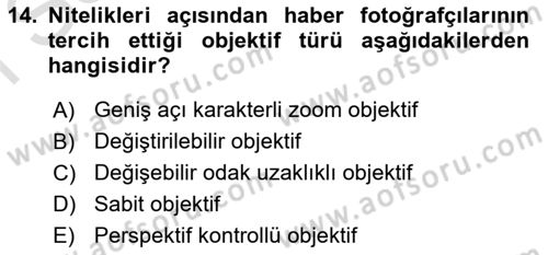 Optik Bakış Dersi 2015 - 2016 Yılı (Final) Dönem Sonu Sınav Soruları 14. Soru