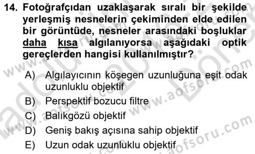 Optik Bakış Dersi 2016 - 2017 Yılı (Final) Dönem Sonu Sınav Soruları 14. Soru