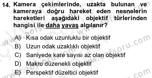 Optik Bakış Dersi 2017 - 2018 Yılı (Final) Dönem Sonu Sınav Soruları 14. Soru