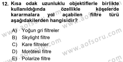 Optik Bakış Dersi 2020 - 2021 Yılı Yaz Okulu Sınav Soruları 12. Soru