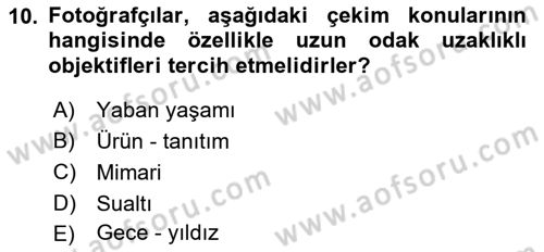 Optik Bakış Dersi 2022 - 2023 Yılı Yaz Okulu Sınav Soruları 10. Soru