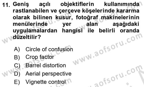 Optik Bakış Dersi 2022 - 2023 Yılı Yaz Okulu Sınav Soruları 11. Soru