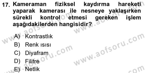 Optik Bakış Dersi 2022 - 2023 Yılı Yaz Okulu Sınav Soruları 17. Soru