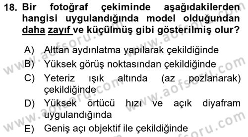 Optik Bakış Dersi 2022 - 2023 Yılı Yaz Okulu Sınav Soruları 18. Soru