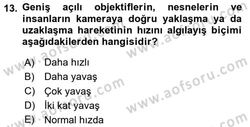 Optik Bakış Dersi 2023 - 2024 Yılı (Vize) Ara Sınav Soruları 13. Soru