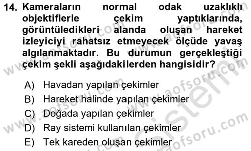 Optik Bakış Dersi 2023 - 2024 Yılı (Vize) Ara Sınav Soruları 14. Soru
