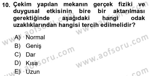 Optik Bakış Dersi 2024 - 2025 Yılı Yaz Okulu Sınav Soruları 10. Soru