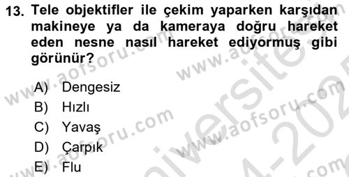 Optik Bakış Dersi 2024 - 2025 Yılı Yaz Okulu Sınav Soruları 13. Soru